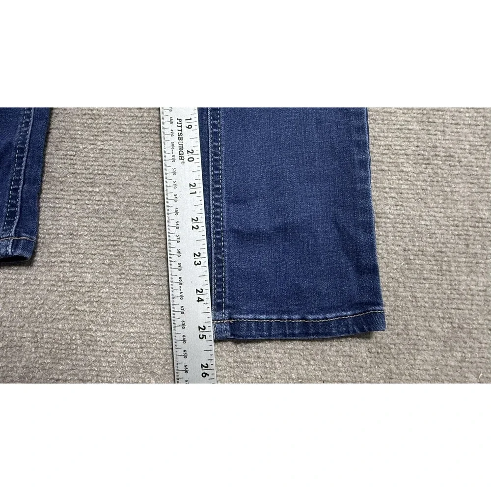 Justice Girlfriend Jeans Girls 10 Slim Blue Straight Leg Embroidered‎ Stretch